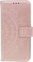 Shop4 - Huawei Mate 30 Hoesje - Wallet Case Mandala Patroon Rosé Goud