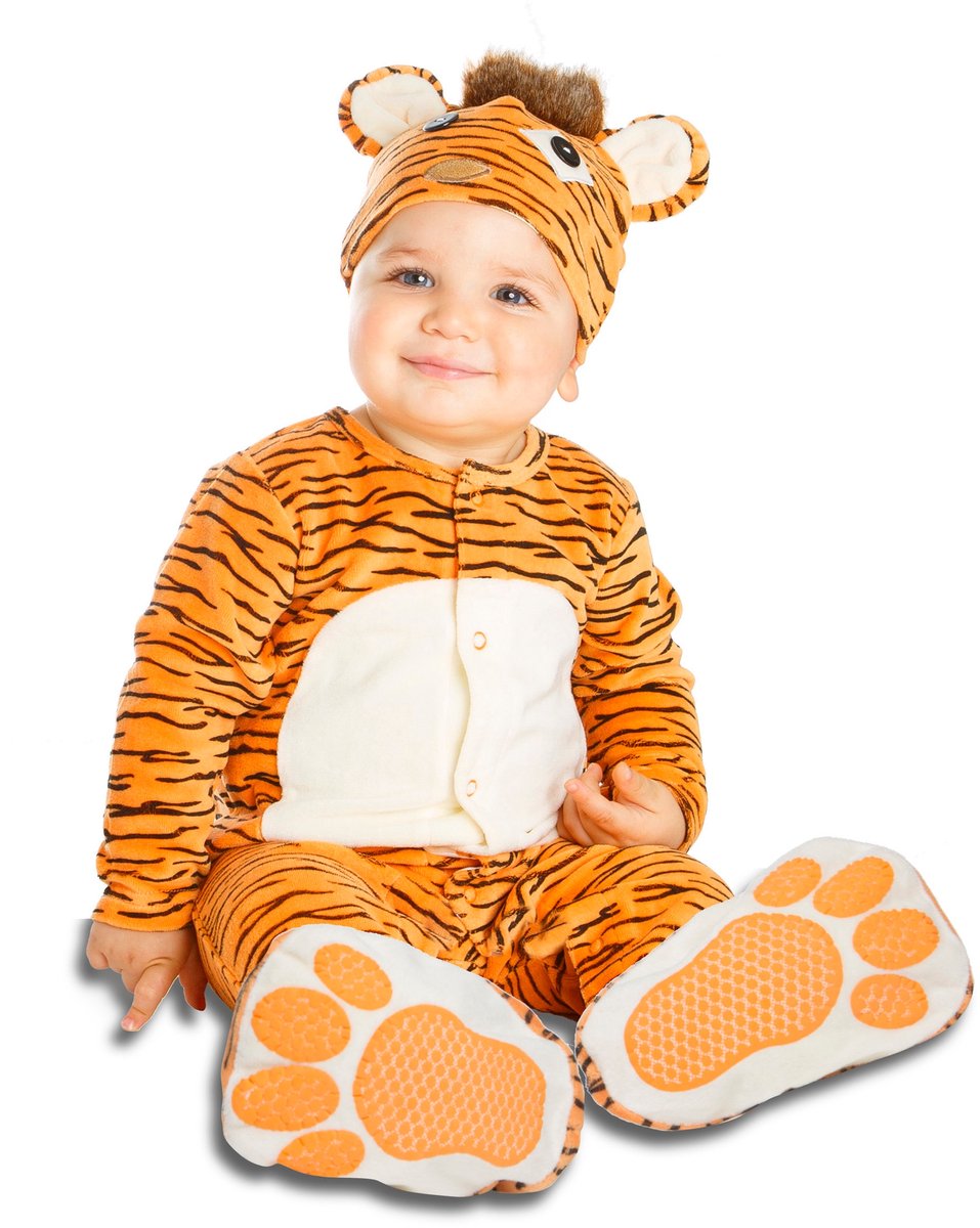 VIVING COSTUMES / JUINSA - Luxe kleine tijger kostuum met speen voor baby's - 86/92 (1-2 jaar) - Kinderkostuums