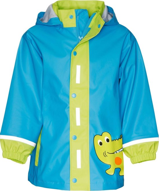 Playshoes Regenjas voor jongens, bouwplaats, regenjas, blauw (Bleu 17), 140 cm