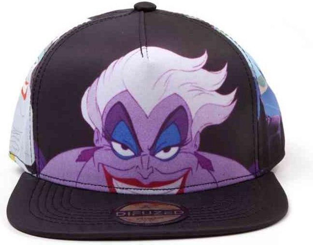 Disney Ariel The Little Mermaid Snapback Pet Ursula All Over Print Zwart/Multicolours