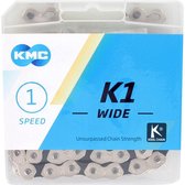 KMC ketting single speed K1 1/8 110 links silver/black