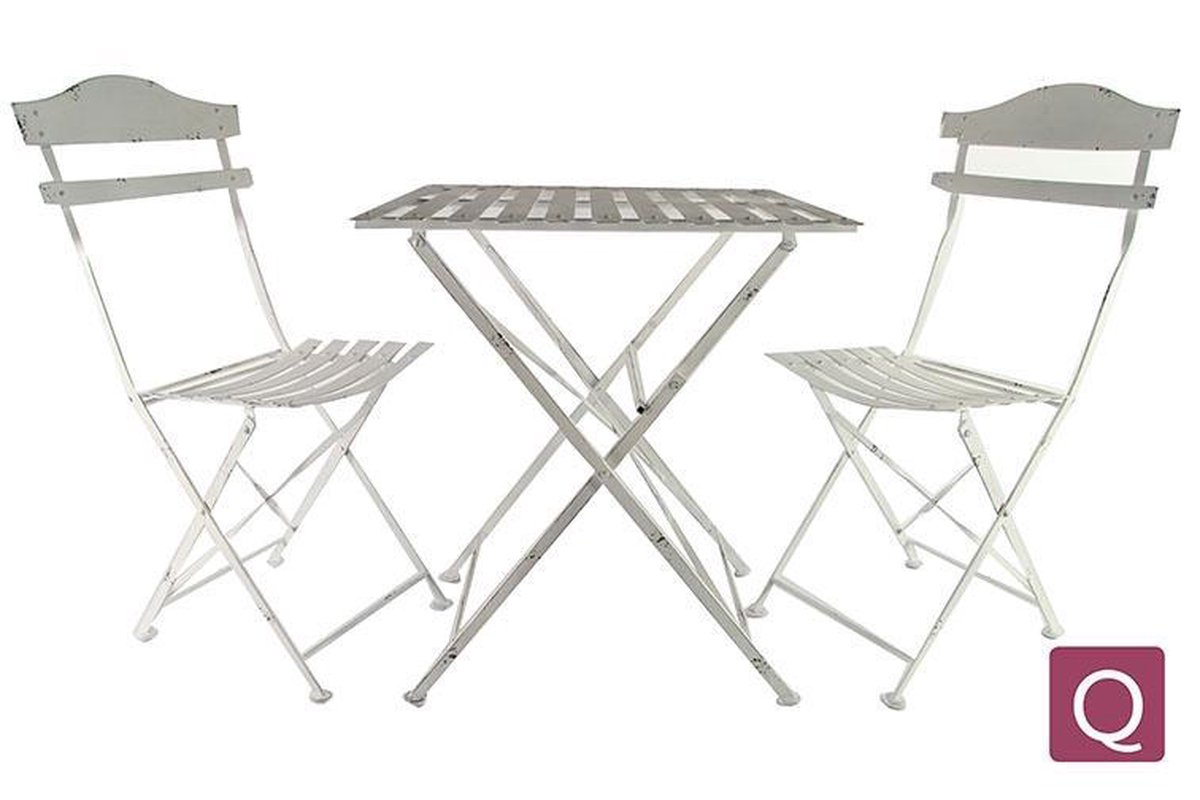 Bol.com Buitengewoon Boet - Bistroset - Jody - Wit - Aluminium aanbieding