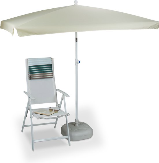 relaxdays - parasol hoogte verstelbaar - kantelbaar - - metalen frame | bol.com