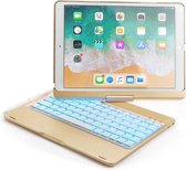 iPad 10.2 2020 (8e gen)/iPad 10.2 (2019) Toetsenbord Hoes hoesje - CaseBoutique - Effen Goud - Aluminium