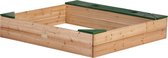 Bol.com AXI Amy Houten Zandbak in Bruin/Groen - Incl. Beschermhoes Opbergruimte en Zitbankjes - FSC hout - 115x115cm aanbieding