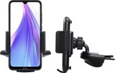 Shop4 - Xiaomi Redmi Note 8T Autohouder Verstelbare CD Houder met Klem Zwart
