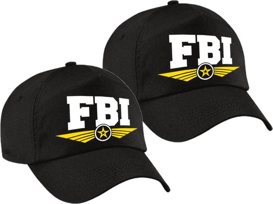 2x Pieces FBI Police Officer Dress Up Cap Noir Pour Enfants - Casquette De  Baseball De... | bol