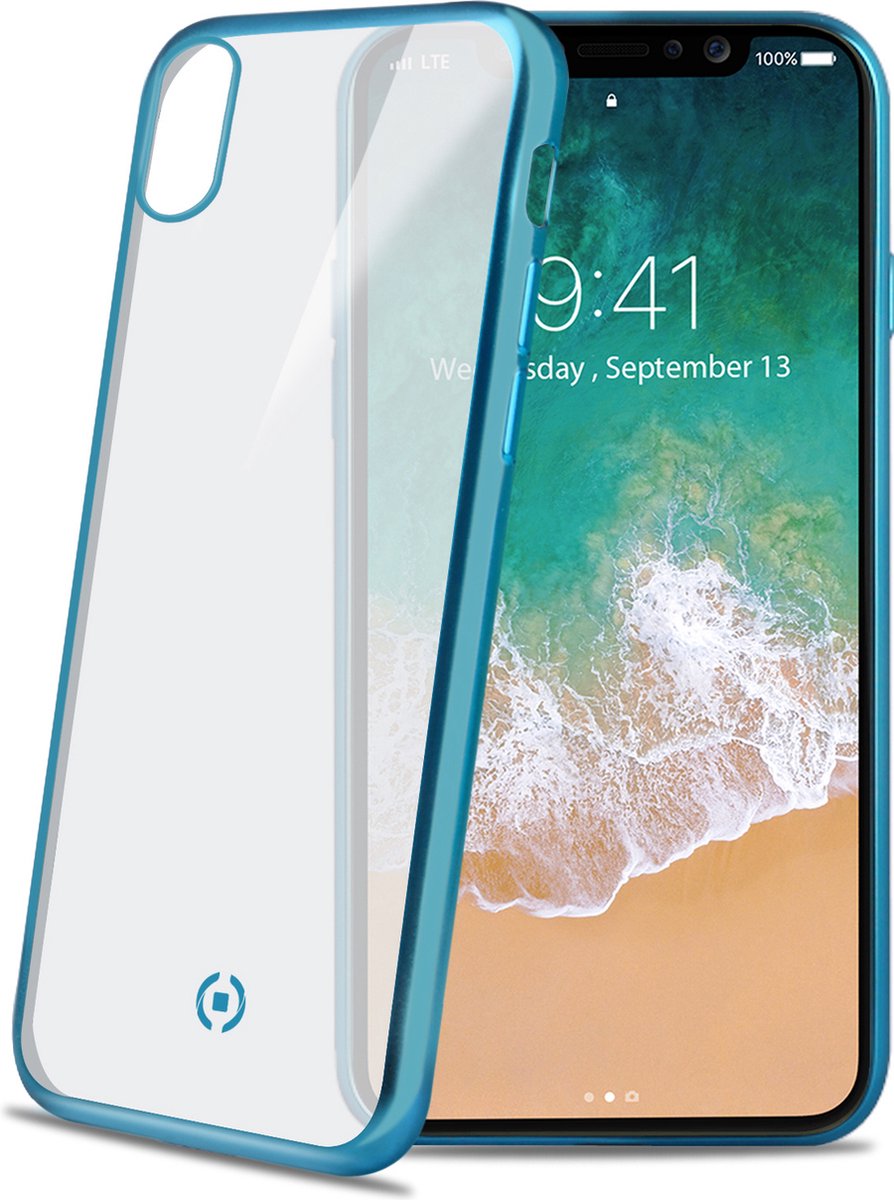 Celly Beschermhoes Laser Matt Iphone X/xs Blauw