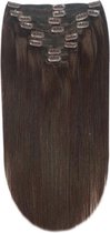 Remy Human Hair extensions straight 18 - bruin 2#