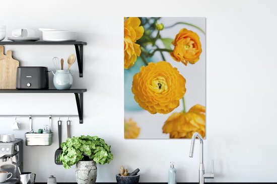 Peintures sur Toile - Fleurs - Extérieur - Oranje - 60x90 cm - Décoration murale