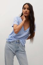 Mango T-shirt T Shirt Van Linnen 17820166 50 Dames Maat - M