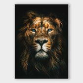Poster Lion - Dibond - Meerdere Afmetingen & Prijzen | Wanddecoratie - Interieur - Art - Wonen - Schilderij - Kunst