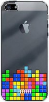 6F hoesje - geschikt voor iPhone SE (2016) -  Transparant TPU Case - Tetris #ffffff