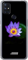 6F hoesje - geschikt voor OnePlus Nord N10 5G -  Transparant TPU Case - Purple Flower in the Dark #ffffff