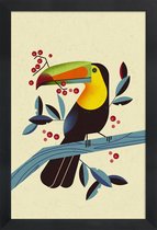 JUNIQE - Poster in houten lijst Toucan II -20x30 /Kleurrijk