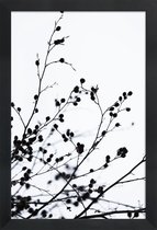 JUNIQE - Poster in houten lijst Winter Silhouettes 1 -30x45 /Wit &