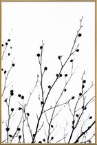 JUNIQE - Poster met kunststof lijst Winter Silhouettes 2 -13x18 /Wit &