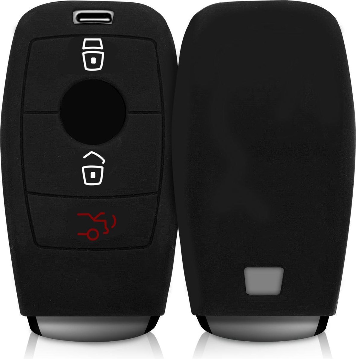 kwmobile autosleutel hoesje geschikt voor Mercedes Benz Smart Key autosleutel (alleen Keyless) hoes - TPU autosleutel behuizing - Beschermende auto sleutel case - Sleuteletui in zwart