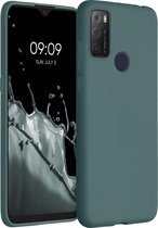 kwmobile telefoonhoesje voor Alcatel 1S (2021) - Hoesje voor smartphone - Back cover in blauwgroen