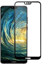 Screenprotector Glas - Full Curved Tempered Glass Screen Protector Geschikt voor: Huawei P20 Lite (2018)  - 2x AR202