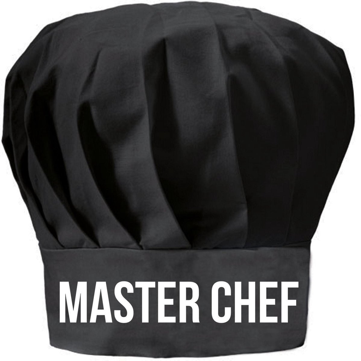 Master chef cadeau koksmuts - zwart - dames en heren - Cadeau vaderdag, moederdag, verjaardag