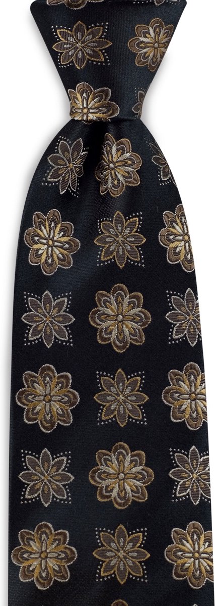 We Love Ties - Stropdassen - Stropdas Autumn Flower - bruin / beige