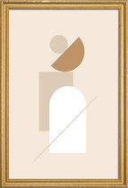 JUNIQE - Poster met houten lijst Balance -30x45 /Bruin & Ivoor