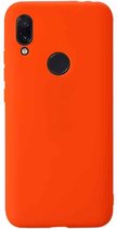 Voor Geschikt voor Xiaomi Redmi 7 schokbestendig mat TPU beschermhoes (oranje)