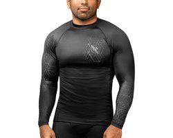 Hayabusa Geo Long Sleeve Rashguard - Zwart, Grijs