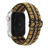 Etnische stijl gesp horlogeband voor Apple Watch Series 6 & SE & 5 & 4 40 mm / 3 & 2 & 1 38 mm (geel)