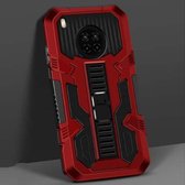 Voor Huawei Y9a Vanguard Warrior All-inclusive tweekleurige schokbestendige TPU + pc-beschermhoes met houder (rood)