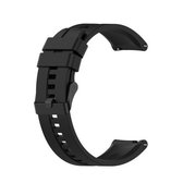 Voor Huawei Watch GT 2 42mm siliconen vervangende polsband horlogeband met zwarte gesp (zwart)