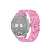 Voor Geschikt voor Xiaomi horloge kleur 22 mm nylon denim polsband horlogeband (roze)