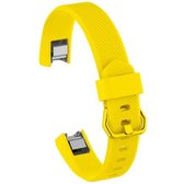 Siliconen polsband in effen kleur voor FITBIT Alta / HR, maat: S (citroengeel)