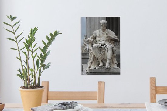 Une statue de Jules César assis 20x30 cm - petit - Tirage photo sur toile (Décoration murale salon / chambre)