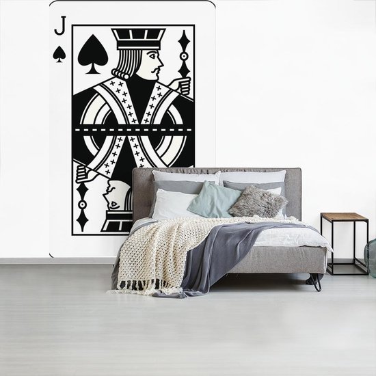 Papier peint photo vinyle - Illustration d'un valet de pique carte à jouer largeur 170 cm x hauteur 260 cm - Tirage photo sur papier peint (disponible en 7 tailles)