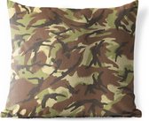 Buitenkussens - Tuin - Camouflage patroon in natuurlijke kleuren - 50x50 cm