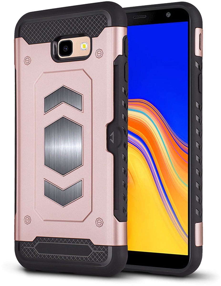 Samsung Galaxy J4 Plus (2018) Luxe Armor Case - Rose goud - van Bixb