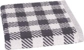 Clarysse 500gr Tartan Handdoek Antraciet/Wit 50x100cm