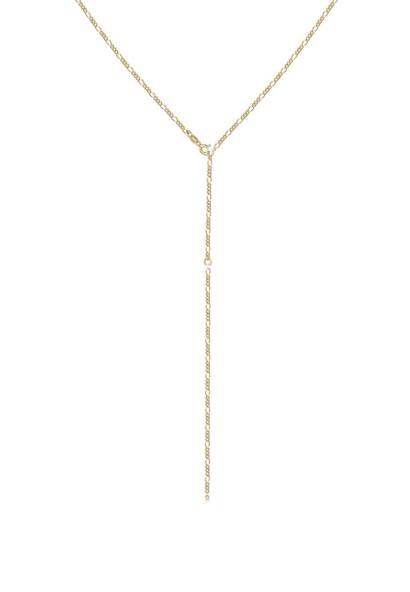 Elli - Halsketting - Dames Figaro Y-Ketting Trend Verstelbaar in 925 Sterling Zilver - Dames
