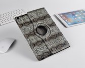 H.K. Draaibaar/Boekhoesje hoesje slangenprint groen geschikt voor Apple iPad AIR 4 10.9 inch (2020) / Apple iPad Pro 11 inch (2018/2020) + styles pen en glasfolie