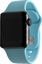 Geschikt Voor Smart Watch Sport Band -  Turquoise - 42mm En 44mm - ML - Geschikt Voor Smart Watches - Maat: 42 en 44