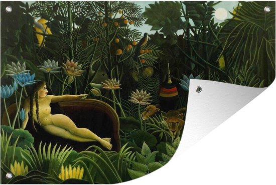 Tuinposter - De droom - schilderij van Henri Rousseau