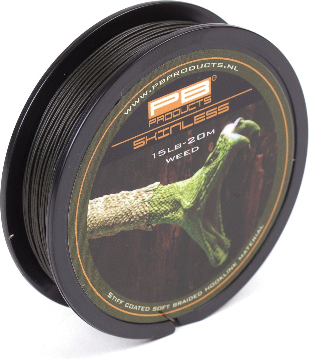 PB Products - Skinless - Gecoat Onderlijn Materiaal - 20 meter - Weed (15 lb)