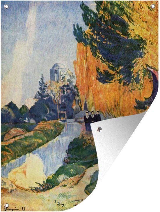 Muurdecoratie buiten Les Alyscamps - Schilderij van Paul Gauguin - 120x160 cm - Tuindoek - Buitenposter