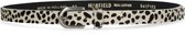 Manfield - Dames - Leren riem met cheetah print - Maat 85