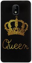 - ADEL Siliconen Back Cover Softcase Hoesje Geschikt voor Samsung Galaxy J3 (2018) - Queen Koningin