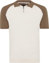 Miles | Pullover polo kraag met rits beige