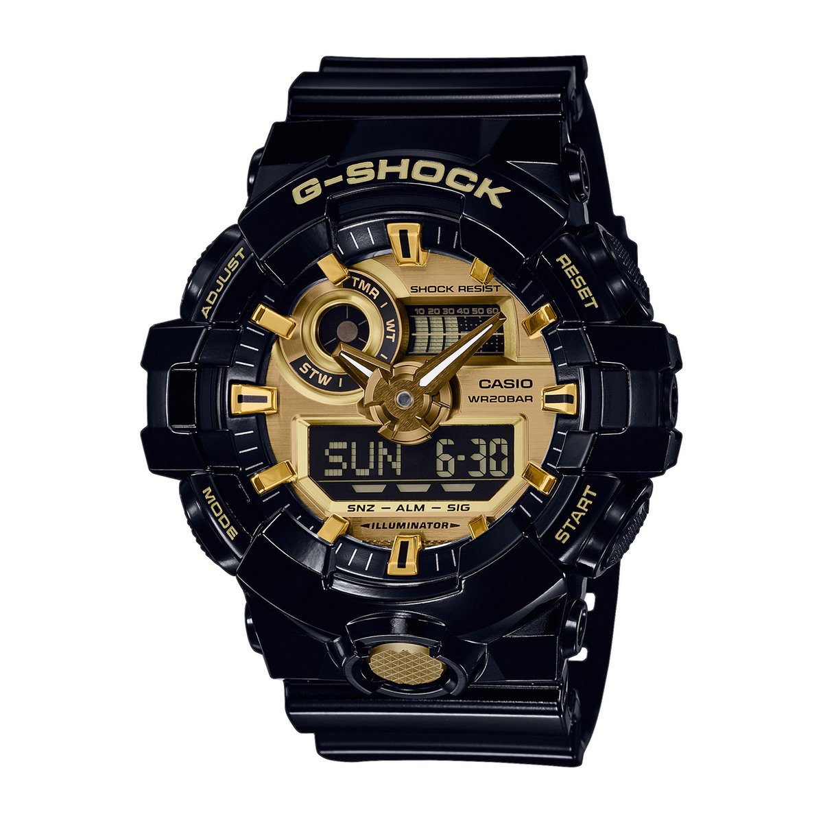 Casio G-Shock GA-710GB-1AER Herenhorloge 53 mm - Zwart