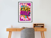 Artgeist - Schilderij - Girls Rule (colour) - Multicolor - 20 X 30 Cm